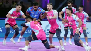 Nitin Kumar, Ali Samadi lead raiding department as Jaipur Pink Panthers defeat Bengal Warriorz, move to fourth on points table